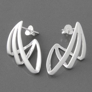 Ohrringe wunderschönen Sterlingsilber aus Design Silber im 925