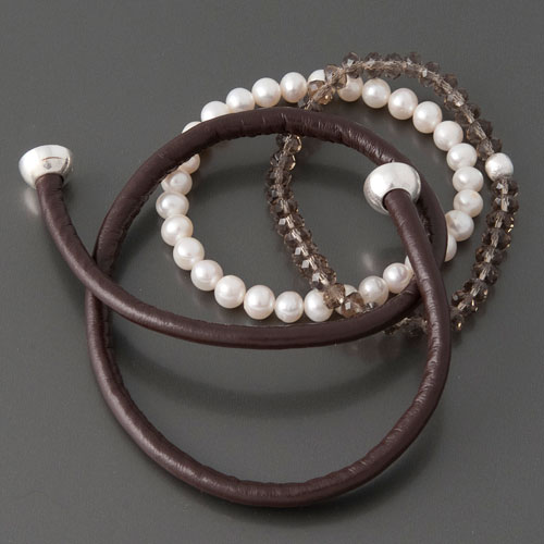 online kaufen Leder-Perlen-Armband-Set